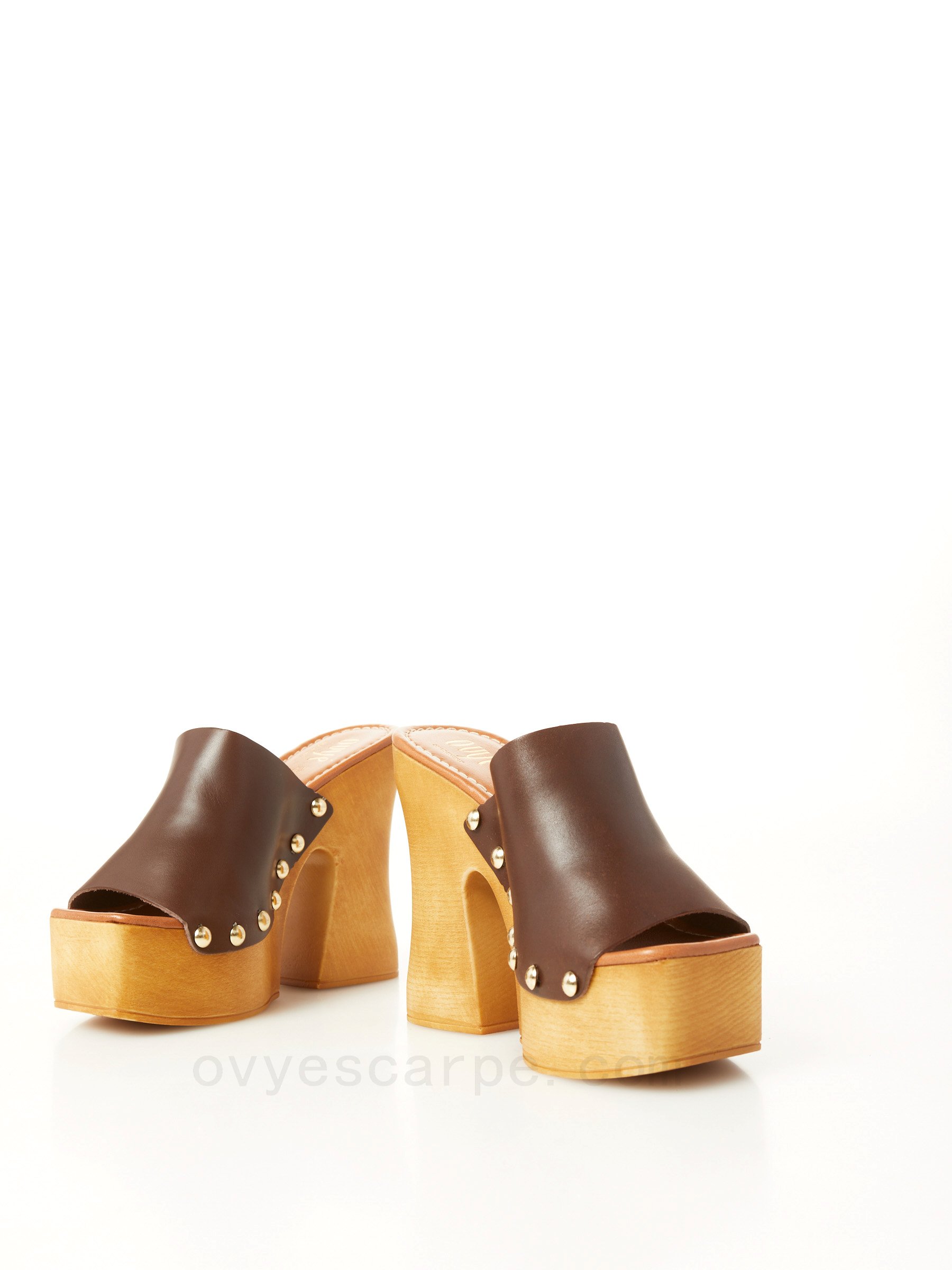 Leather Clogs F08161027-0559 scarpe ovy&#232; outlet